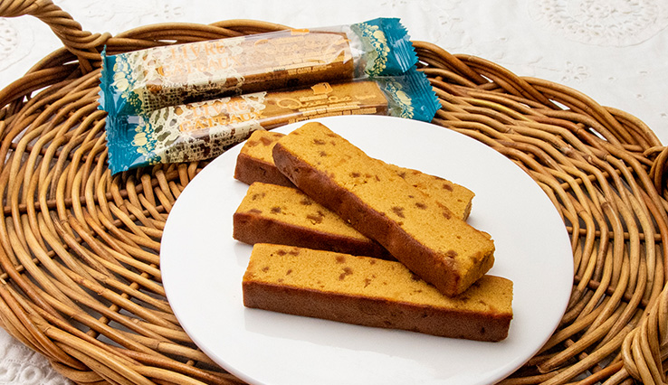 キャラメルとリンゴパウンドのバトン