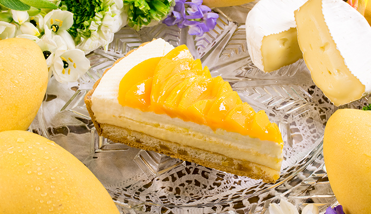 マンゴーとチーズムースのタルト 〜カマンベール風味〜