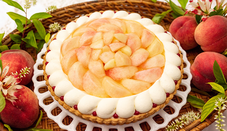 桃のショートケーキタルト 〜バニラ風味〜