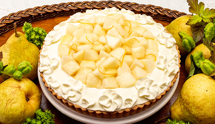 洋梨とシェーブルチーズのタルト 〜オレンジ風味〜