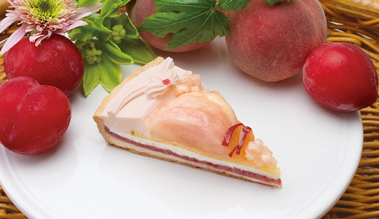 【新作・店舗限定】桃と紫蘇のタルト　〜Kyoto in summer〜