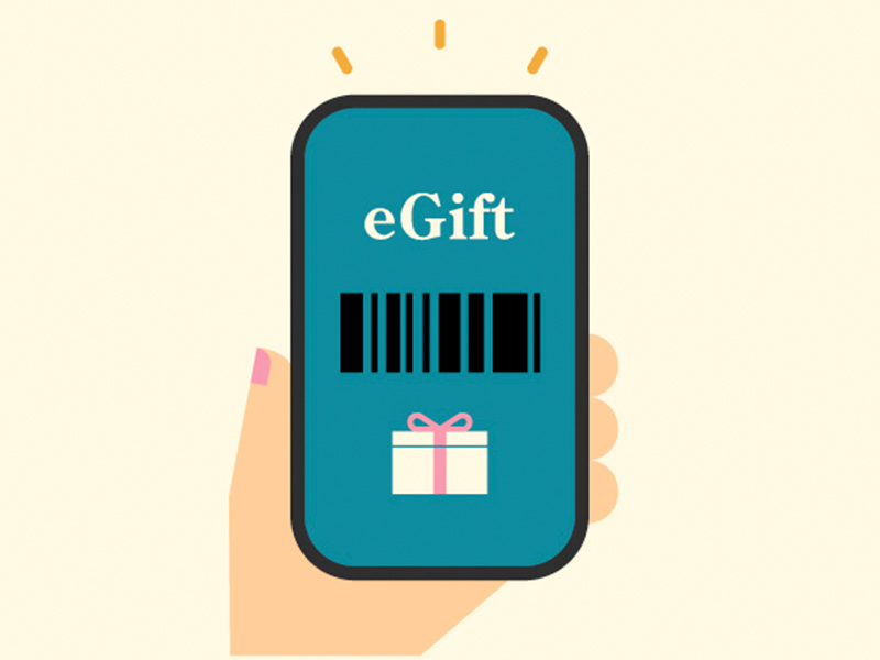 受け取り方・会計時にeGiftの画面を提示イメージ